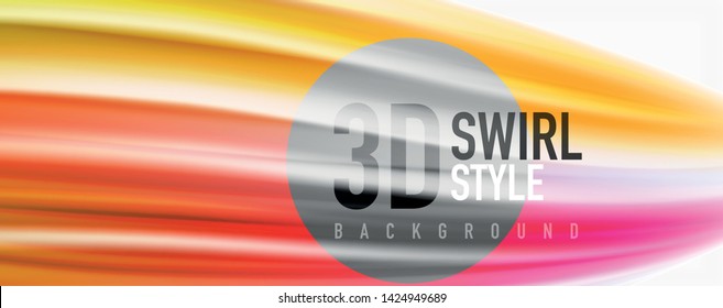 Modern Liquid color flow on white - colorful flow poster. Techno Wave Liquid shape in white color background. Design for your design project. Vector