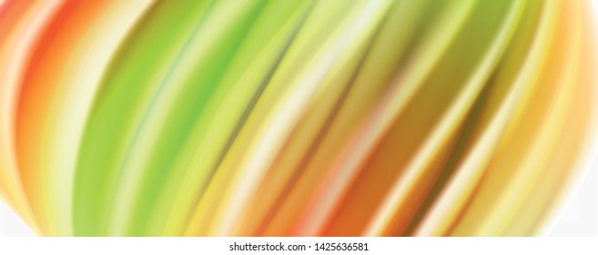 Modern Liquid color flow on white - colorful flow poster. Techno Wave Liquid shape in white color background. Design for your design project. Vector