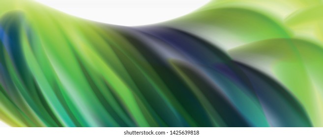 Modern Liquid color flow on white - colorful flow poster. Techno Wave Liquid shape in white color background. Design for your design project. Vector