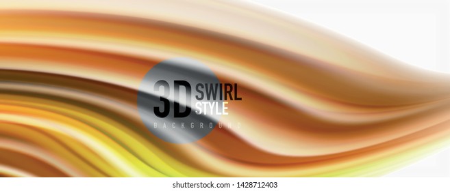 Moderner Flüssiger Farbfluss auf Weiß - bunter Flussblase. Techno Wave Liquid Form auf weißem Hintergrund. Design für Ihr Design-Projekt. Vektorgrafik