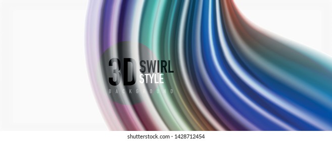 Modern Liquid color flow on white - colorful flow poster. Techno Wave Liquid shape in white color background. Design for your design project. Vector
