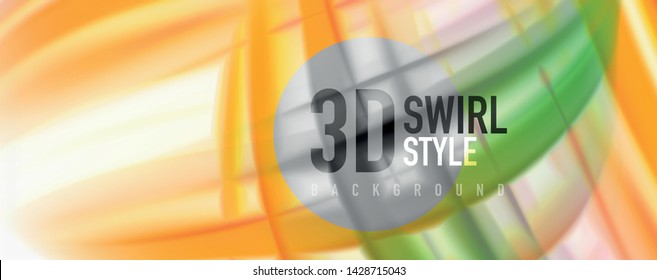 Flujos modernos de color líquido en el afiche de flujo blanco - colorido. Forma Líquida de oleada Techno con fondo de color blanco. Diseño para su proyecto de diseño. Vector