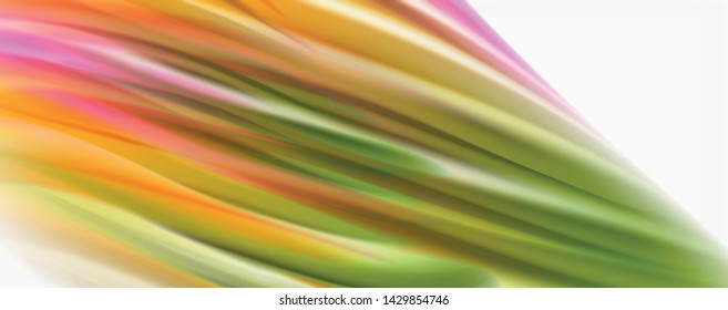 Modern Liquid color flow on white - colorful flow poster. Techno Wave Liquid shape in white color background. Design for your design project. Vector