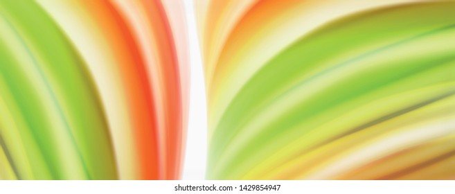 Modern Liquid color flow on white - colorful flow poster. Techno Wave Liquid shape in white color background. Design for your design project. Vector