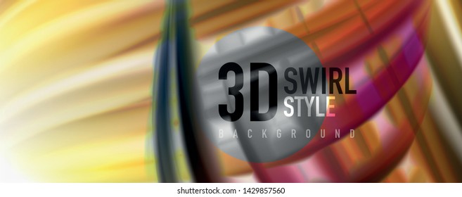 Flujos modernos de color líquido en el afiche de flujo blanco - colorido. Forma Líquida de oleada Techno con fondo de color blanco. Diseño para su proyecto de diseño. Vector