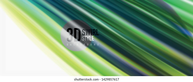 Modern Liquid color flow on white - colorful flow poster. Techno Wave Liquid shape in white color background. Design for your design project. Vector