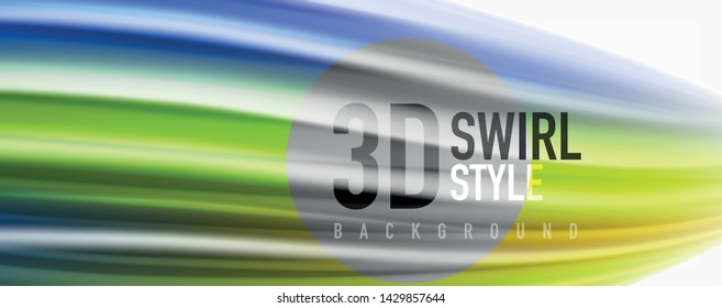 Modern Liquid color flow on white - colorful flow poster. Techno Wave Liquid shape in white color background. Design for your design project. Vector