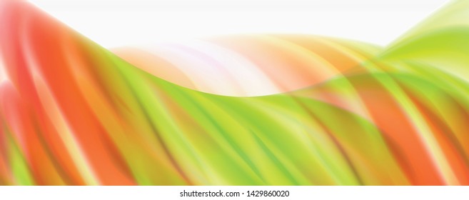 Modern Liquid color flow on white - colorful flow poster. Techno Wave Liquid shape in white color background. Design for your design project. Vector