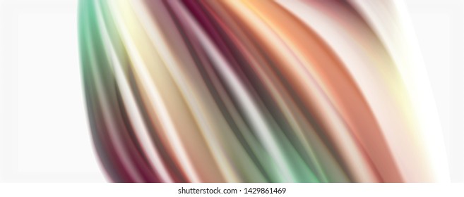 Flujos modernos de color líquido en el afiche de flujo blanco - colorido. Forma Líquida de oleada Techno con fondo de color blanco. Diseño para su proyecto de diseño. Vector