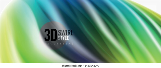 Modern Liquid color flow on white - colorful flow poster. Techno Wave Liquid shape in white color background. Design for your design project. Vector