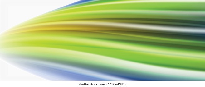 Flujos modernos de color líquido en el afiche de flujo blanco - colorido. Forma Líquida de oleada Techno con fondo de color blanco. Diseño para su proyecto de diseño. Vector