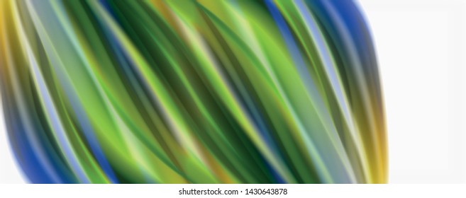 Modern Liquid color flow on white - colorful flow poster. Techno Wave Liquid shape in white color background. Design for your design project. Vector