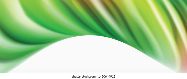 Modern Liquid color flow on white - colorful flow poster. Techno Wave Liquid shape in white color background. Design for your design project. Vector