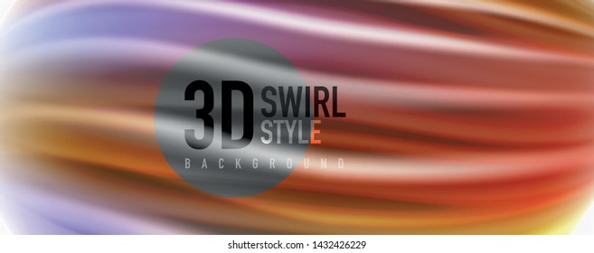 Modern Liquid color flow on white - colorful flow poster. Techno Wave Liquid shape in white color background. Design for your design project. Vector