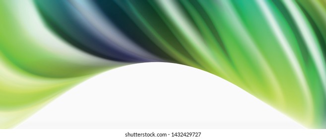 Modern Liquid color flow on white - colorful flow poster. Techno Wave Liquid shape in white color background. Design for your design project. Vector