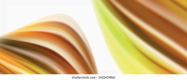 Flujos modernos de color líquido en el afiche de flujo blanco - colorido. Forma Líquida de oleada Techno con fondo de color blanco. Diseño para su proyecto de diseño. Vector
