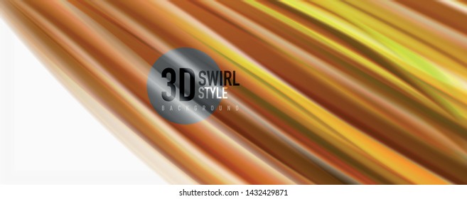 Modern Liquid color flow on white - colorful flow poster. Techno Wave Liquid shape in white color background. Design for your design project. Vector