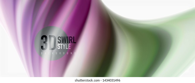 Modern Liquid color flow on white - colorful flow poster. Techno Wave Liquid shape in white color background. Design for your design project. Vector