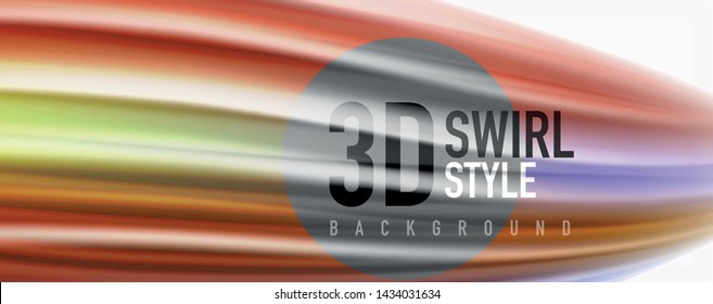 Modern Liquid color flow on white - colorful flow poster. Techno Wave Liquid shape in white color background. Design for your design project. Vector