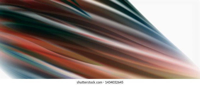 Flujos modernos de color líquido en el afiche de flujo blanco - colorido. Forma Líquida de oleada Techno con fondo de color blanco. Diseño para su proyecto de diseño. Vector