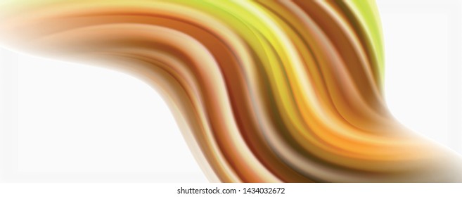 Modern Liquid color flow on white - colorful flow poster. Techno Wave Liquid shape in white color background. Design for your design project. Vector