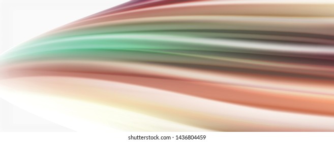 Flujos modernos de color líquido en el afiche de flujo blanco - colorido. Forma Líquida de oleada Techno con fondo de color blanco. Diseño para su proyecto de diseño. Vector