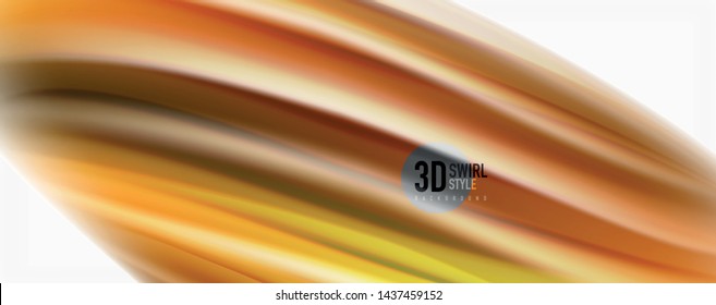 Flujos modernos de color líquido en el afiche de flujo blanco - colorido. Forma Líquida de oleada Techno con fondo de color blanco. Diseño para su proyecto de diseño. Vector