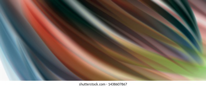 Modern Liquid color flow on white - colorful flow poster. Techno Wave Liquid shape in white color background. Design for your design project. Vector