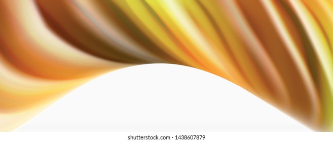 Modern Liquid color flow on white - colorful flow poster. Techno Wave Liquid shape in white color background. Design for your design project. Vector
