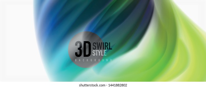 Modern Liquid color flow on white - colorful flow poster. Techno Wave Liquid shape in white color background. Design for your design project. Vector