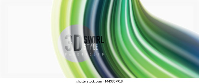 Modern Liquid color flow on white - colorful flow poster. Techno Wave Liquid shape in white color background. Design for your design project. Vector