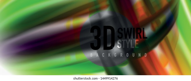 Modern Liquid color flow on white - colorful flow poster. Techno Wave Liquid shape in white color background. Design for your design project. Vector