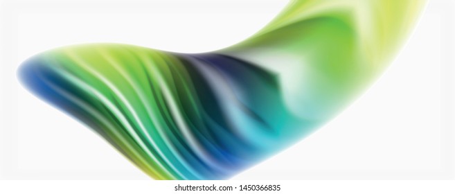 Modern Liquid color flow on white - colorful flow poster. Techno Wave Liquid shape in white color background. Design for your design project. Vector