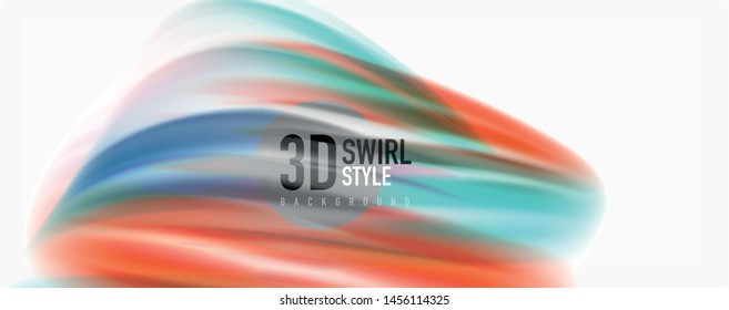 Modern Liquid color flow on white - colorful flow poster. Techno Wave Liquid shape in white color background. Design for your design project. Vector