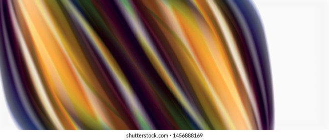 Modern Liquid color flow on white - colorful flow poster. Techno Wave Liquid shape in white color background. Design for your design project. Vector