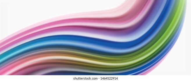 Modern Liquid color flow on white - colorful flow poster. Techno Wave Liquid shape in white color background. Design for your design project. Vector