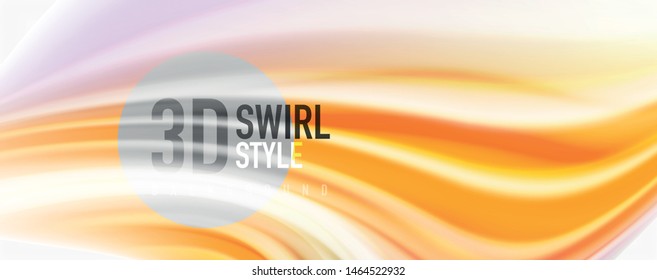 Flujos modernos de color líquido en el afiche de flujo blanco - colorido. Forma Líquida de oleada Techno con fondo de color blanco. Diseño para su proyecto de diseño. Vector
