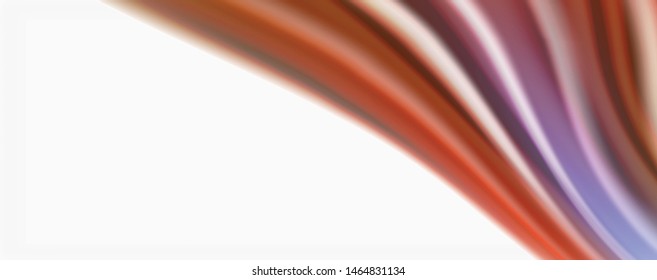 Modern Liquid color flow on white - colorful flow poster. Techno Wave Liquid shape in white color background. Design for your design project. Vector