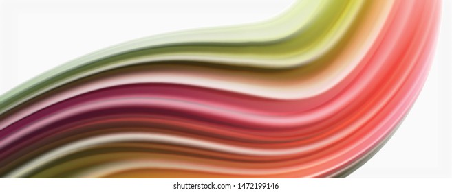 Flujos modernos de color líquido en el afiche de flujo blanco - colorido. Forma Líquida de oleada Techno con fondo de color blanco. Diseño para su proyecto de diseño. Vector