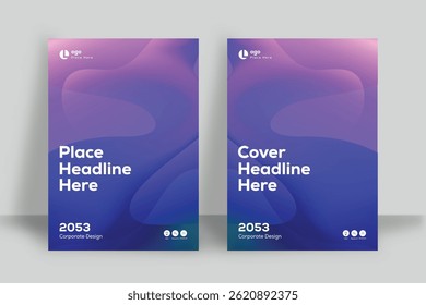 Modern Liquid Fluid Background A4 Cover Dage Design
