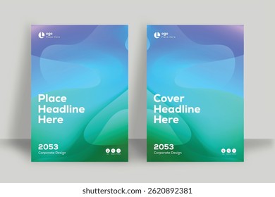 Modern Liquid Fluid Background A4 Cover Dage Design