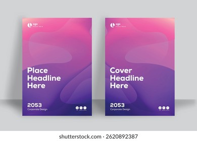 Modern Liquid Fluid Background A4 Cover Dage Design