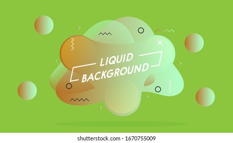 modern Liquid and fluid background green gradient color. for template background and wallpaper. vector illustration