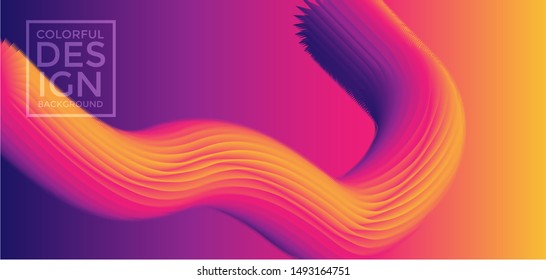 Modern Liquid and Fluid Design Template. Vector Background.