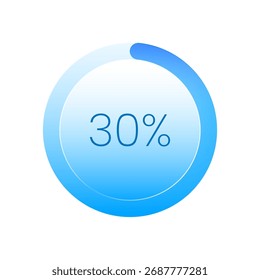 Ilustração moderna do ciclo de carregamento circular do vidro líquido. Indicador de progresso brilhante futurista para interface do usuário, tela de carregamento do aplicativo, design do site. Efeito de vidro transparente com movimento suave