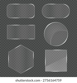 Modern liquid glass effect frames collection glowing geometric shapes transparent background - Powered by Shutterstock - Get 15% off with code: PIKWIZARD15