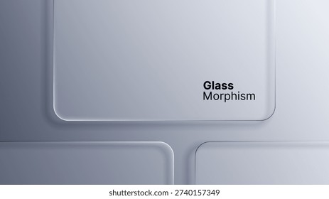 Modern liquid glass morphism effect vector illustration background. Blurred geometric design creative ui concept. Abstract wallpaper design.