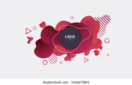 Modern liquid gradient elements. Abstract vector illustration with organic shapes.