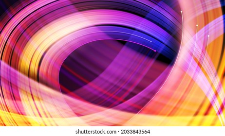 Modern liquid horizontal background. Abstract flame. Yellow, red and blue lights. Soft light spectral colors. Spectacular texture with chaotic waves. Trendy minimalistic look for mobile phones, cards.