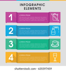 Modern liquid infographic template. infographic design with liquid icons includes canister, coffee cup. can be used for presentation, diagram, annual report, web design.